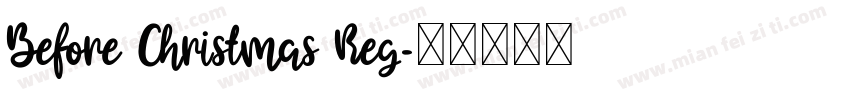 Before Christmas Reg字体转换